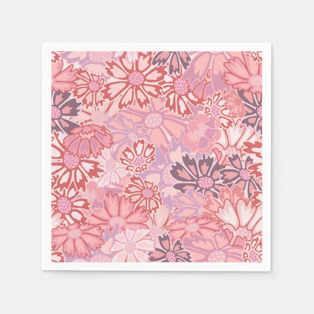 Cosmos flowers napkin (Front)
