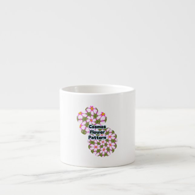 Cosmos Flowers Pattern Espresso Cup (Front)