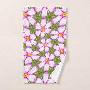 Cosmos Flowers Pattern Hand Towel