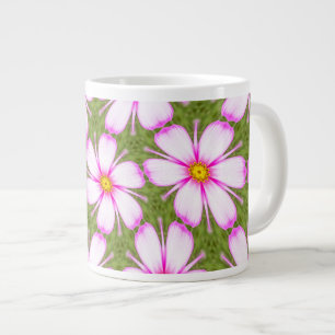 Cosmos Flowers Pattern Large Coffee Mug