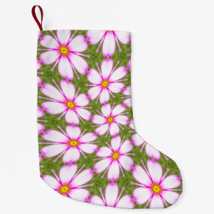 Cosmos Flowers Pattern Small Christmas Stocking