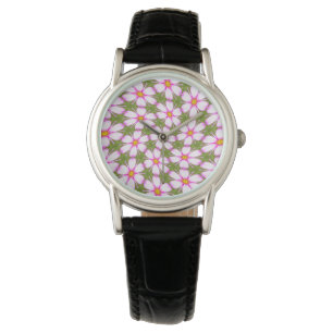 Cosmos Flowers Pattern Watch