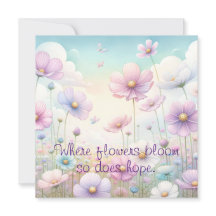 Cosmos Flowers & Quote Card