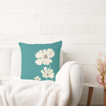 Cosmos Flowers Silhouettes Modern Floral Wall