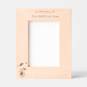 Cosmos Garden Flowers Memorial Keepsake  Etched Frames