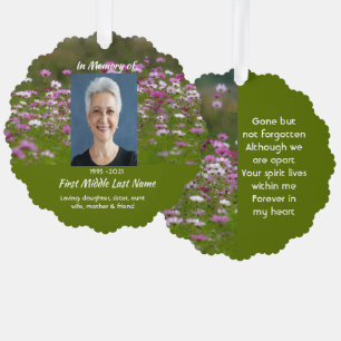 Cosmos Garden Flowers Memorial Keepsake  Ornament Card