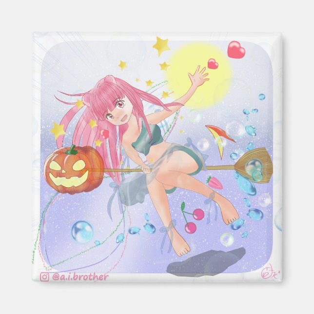 Cosmos Halloween Magnet (Front)