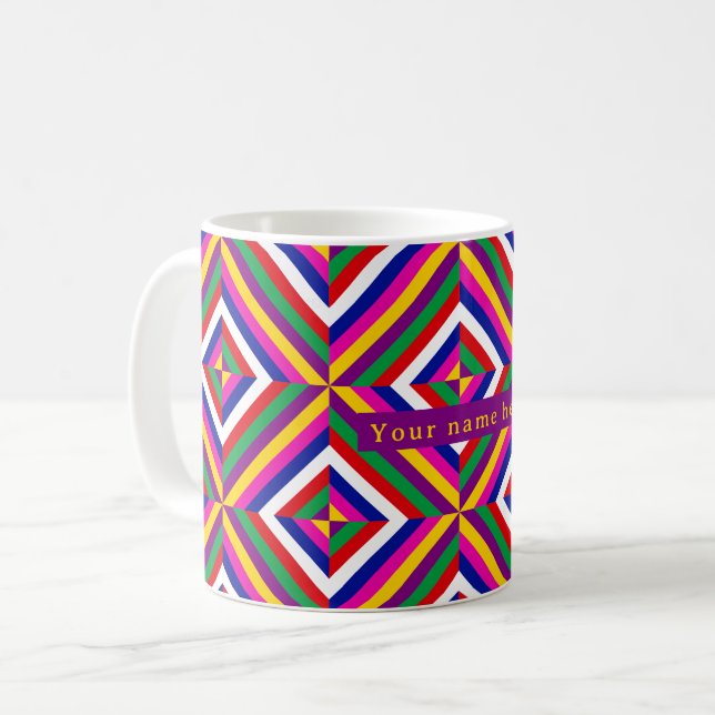 Cosmos-infinite Personalized Mug - Yellow/Purple (Front Left)