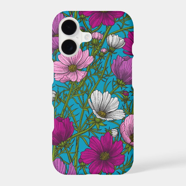 Cosmos mix on blue (Back)