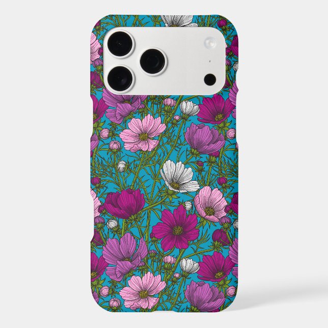 Cosmos mix on blue (Back)