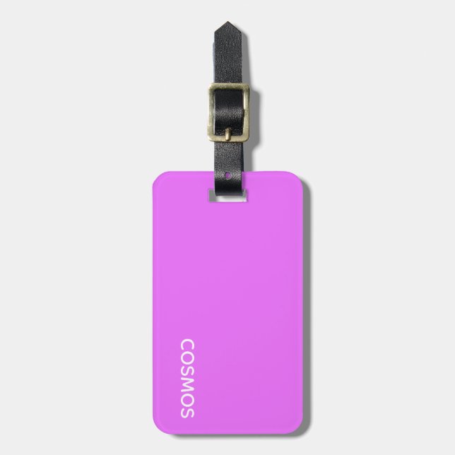 Cosmos purple color name luggage tag (Front Vertical)
