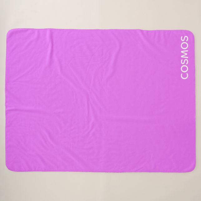 Cosmos purple color name sherpa blanket (Front (Horizontal))
