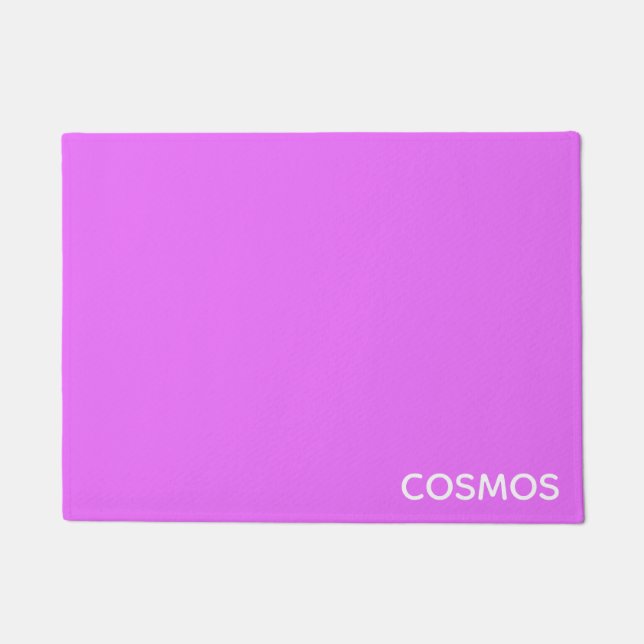 Cosmos purple colour name doormat (Front)