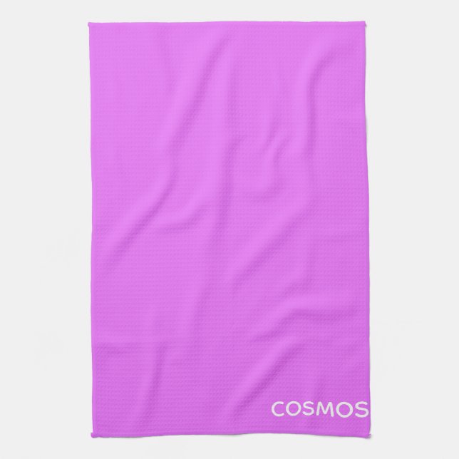 Cosmos purple colour name kitchen towel (Vertical)