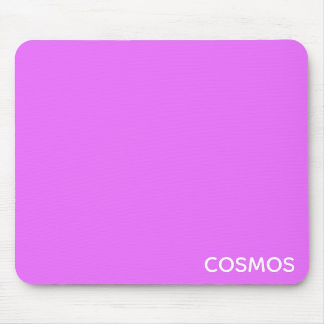 Cosmos purple colour name mouse pad (Front)