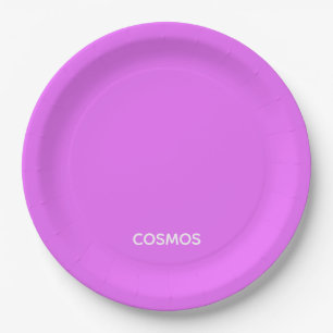 Cosmos purple colour name paper plate