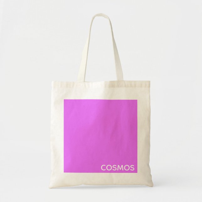 Cosmos purple colour name tote bag (Front)