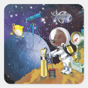 cosmos square sticker