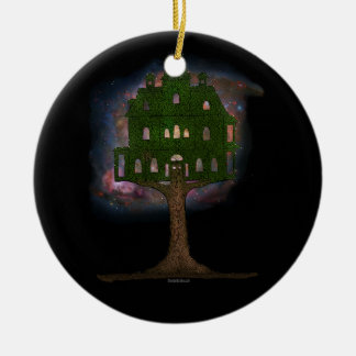 Cosmos Tree House Ceramic Ornament