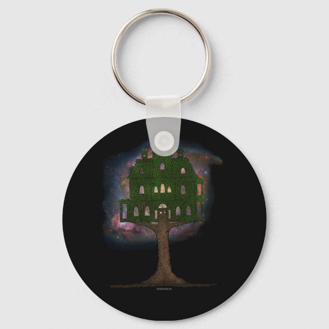 Cosmos Tree House Keychain (Front)