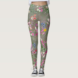 Cosmos Wilderness Wild-Flowers Leggings
