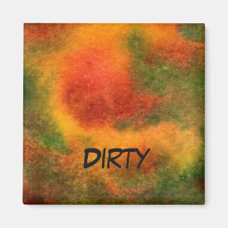 "Cosmos Yellow" Abstract Dishwasher Status Magnet