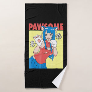 Cosplay Anime Girl Cute Waifu Neko Cosplay Gift Bath Towel