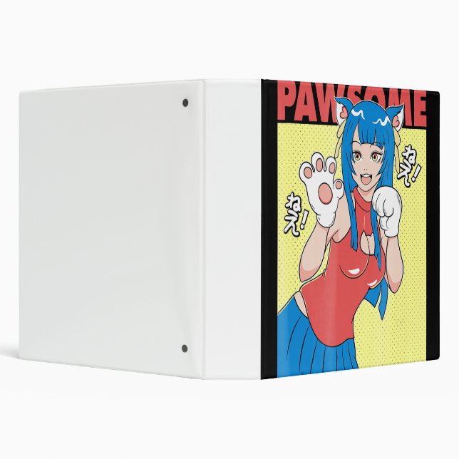Cosplay | Anime Girl Cute Waifu Neko Cosplay Gift Binder (Background)