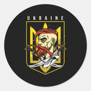 Cossack Ukrainian Kiev Homeland Country State Odes Classic Round Sticker