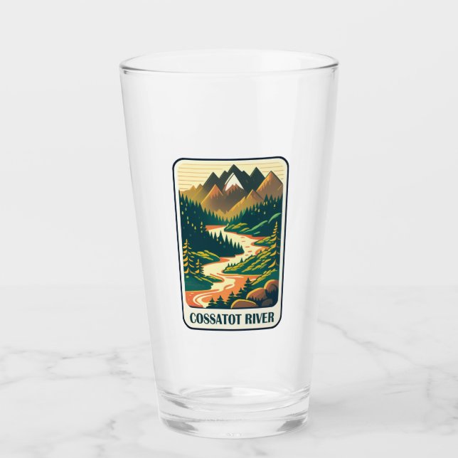 Cossatot River Arkansas Colours Glass (Front)