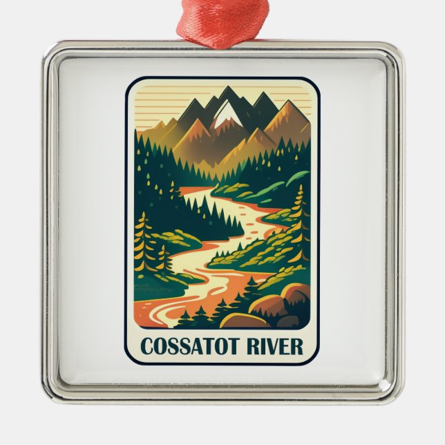 Cossatot River Arkansas Colours Metal Ornament (Front)