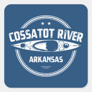 Cossatot River Arkansas Kayaking Square Sticker