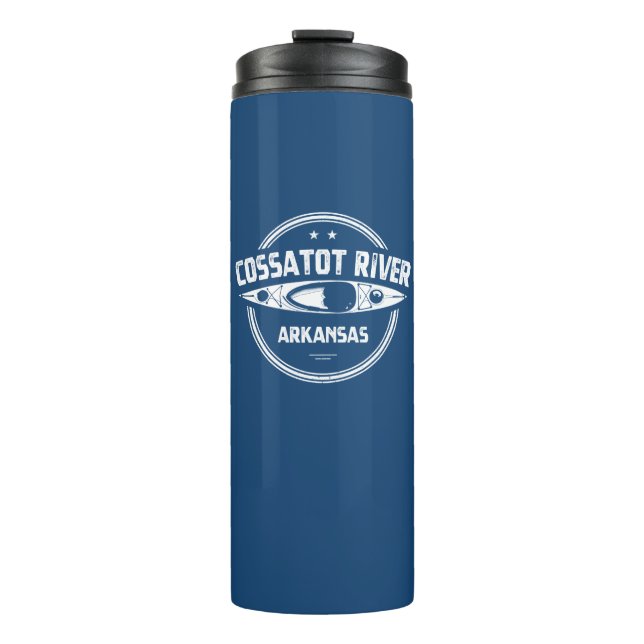 Cossatot River Arkansas Kayaking Thermal Tumbler (Front)