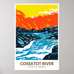 Cossatot River State Park Arkansas Vintage  Poster