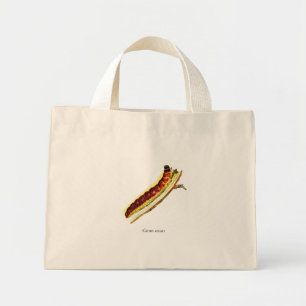 Cossus cossus caterpillar mini tote bag