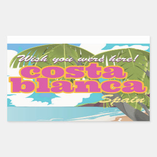 Costa Blanca vintage travel poster Sticker