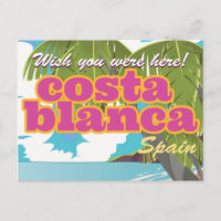 costa de Valencia vintage travel poster