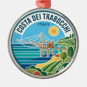 Costa dei Trabocchi Italy Metal Ornament