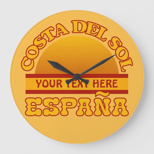 Costa del Sol custom wall clock (Front)