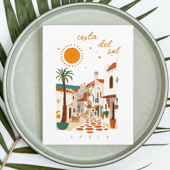 Costa del sol spain holiday mediterranean  postcard (Creator Uploaded)