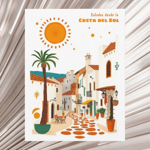 Costa del Sol Spain holiday mediterranean Postcard