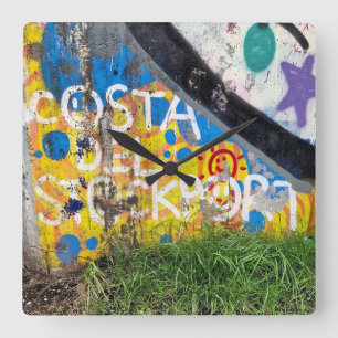 Costa Del Stockport Square Wall Clock