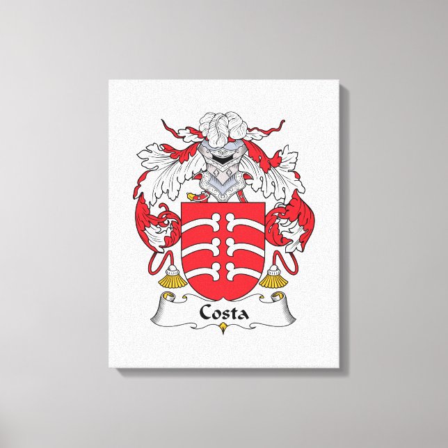 Costa Family Crest Canvas Print (Front)