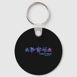 Costa Maya Beach Design _ Tribal Turtle Gift  Keychain