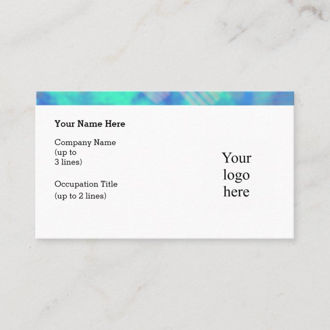 Costa Maya Blues Logo Std. Personalized Business Card (Front)