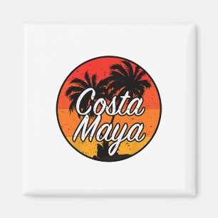 Costa Maya Mexico Vacation Cruise Vintage Sunset S Magnet