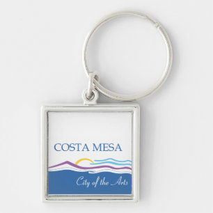 Costa Mesa city flag Keychain