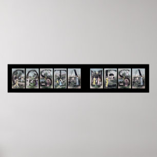 COSTA MESA Vintage Alphabet Letter Name Art Poster