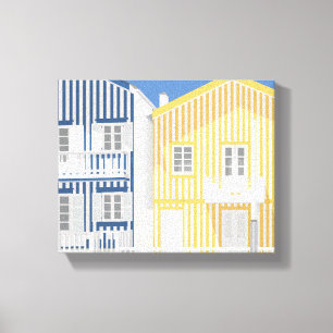 Costa Nova Beach Houses #2 Canvas Print