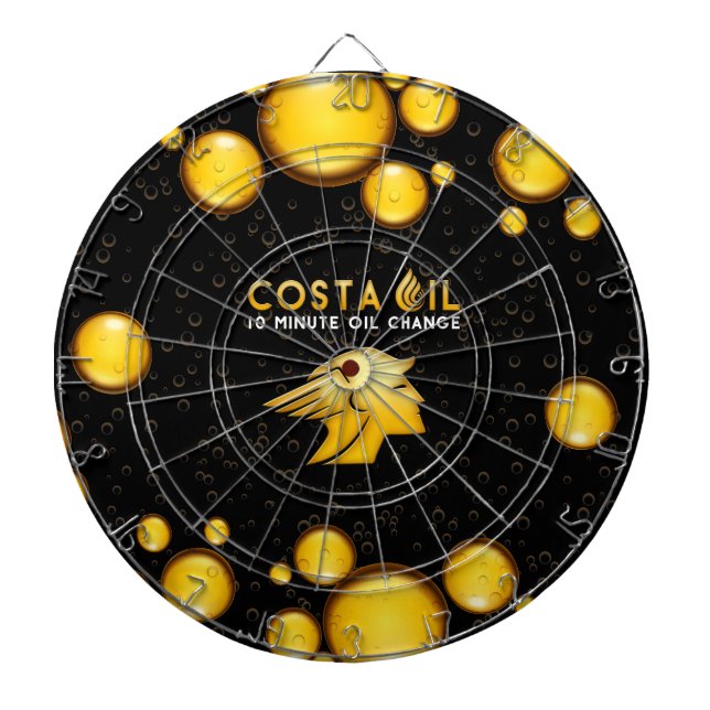 Costa Oil Oil Drop Design Dartboard (Front)